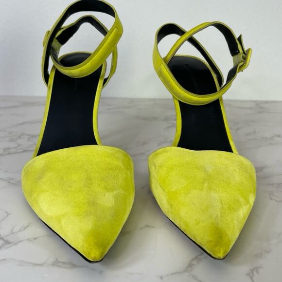 Alexander Wang Lovisa Suede Ankle Wrap Pump in Citrine 38.5 - Picture 3 of 12